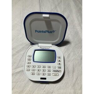 Weight Watchers PointsPlus Blue Handheld Calculator Tracker Working Used